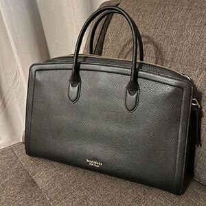 Kate Spade Knott Commuter Bag Laptop Tote Womens Black Large Leather